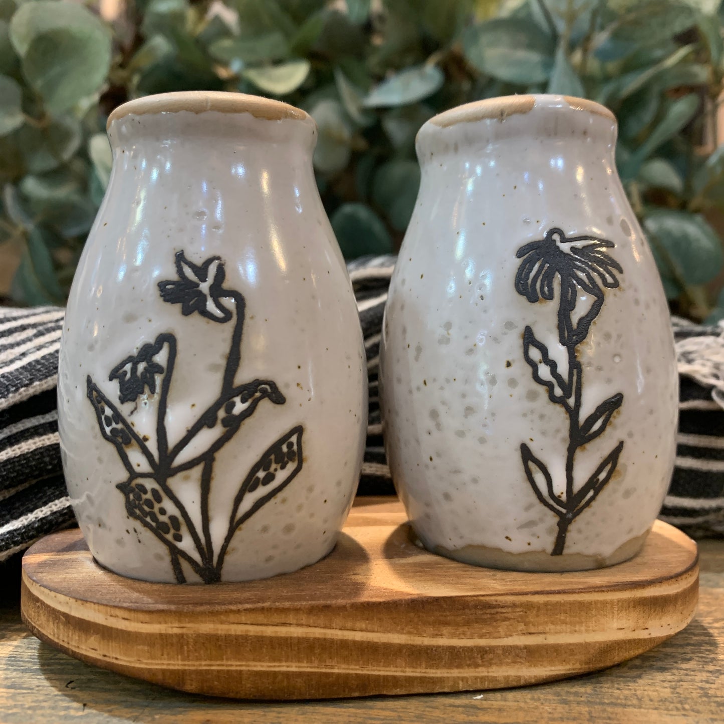 Stoneware Salt & Pepper Set