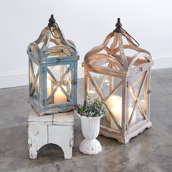 Old World Style Lanterns - Set of 2