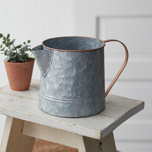 Two-Tone Pitcher with Copper Accents