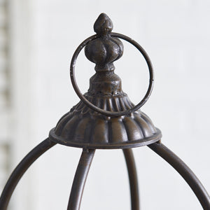 Mixed Metal Open Lanterns -  Set of 2