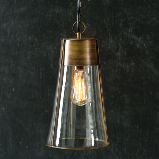 Antique Brass Vintage Style Pendant Light