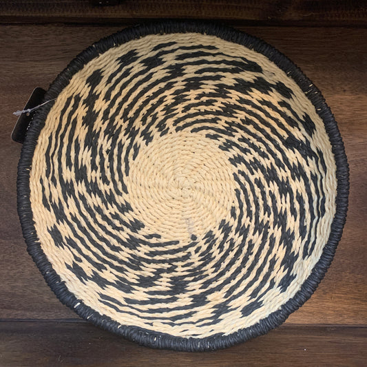 Natural and Black Rope Basket