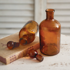 amber bottle for home decor