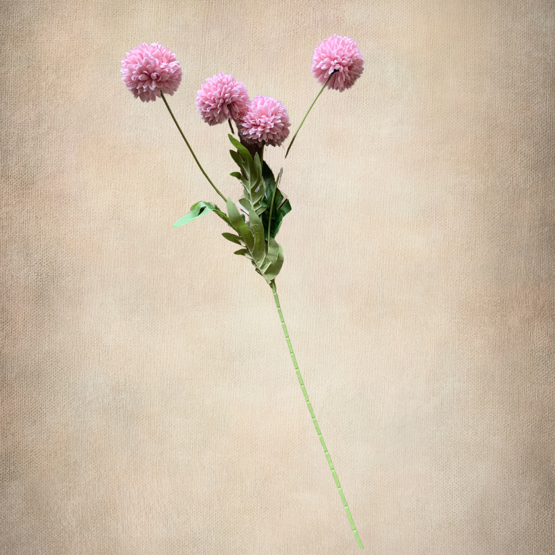 Pink Chrysanthemum Pompom Spray