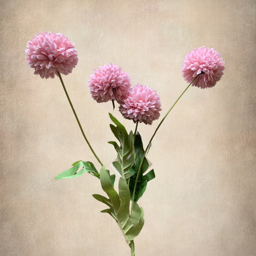 Pink Chrysanthemum Pompom Spray