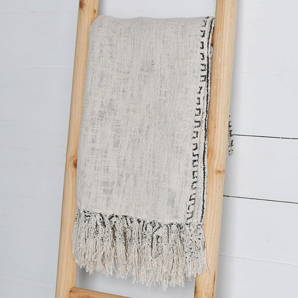 Dark Grey Boho Throw