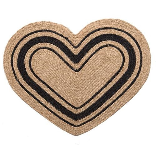 Jute Heart Rug