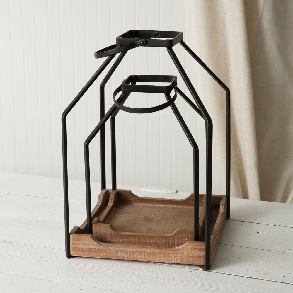 Industrial Style Open Lantern Set