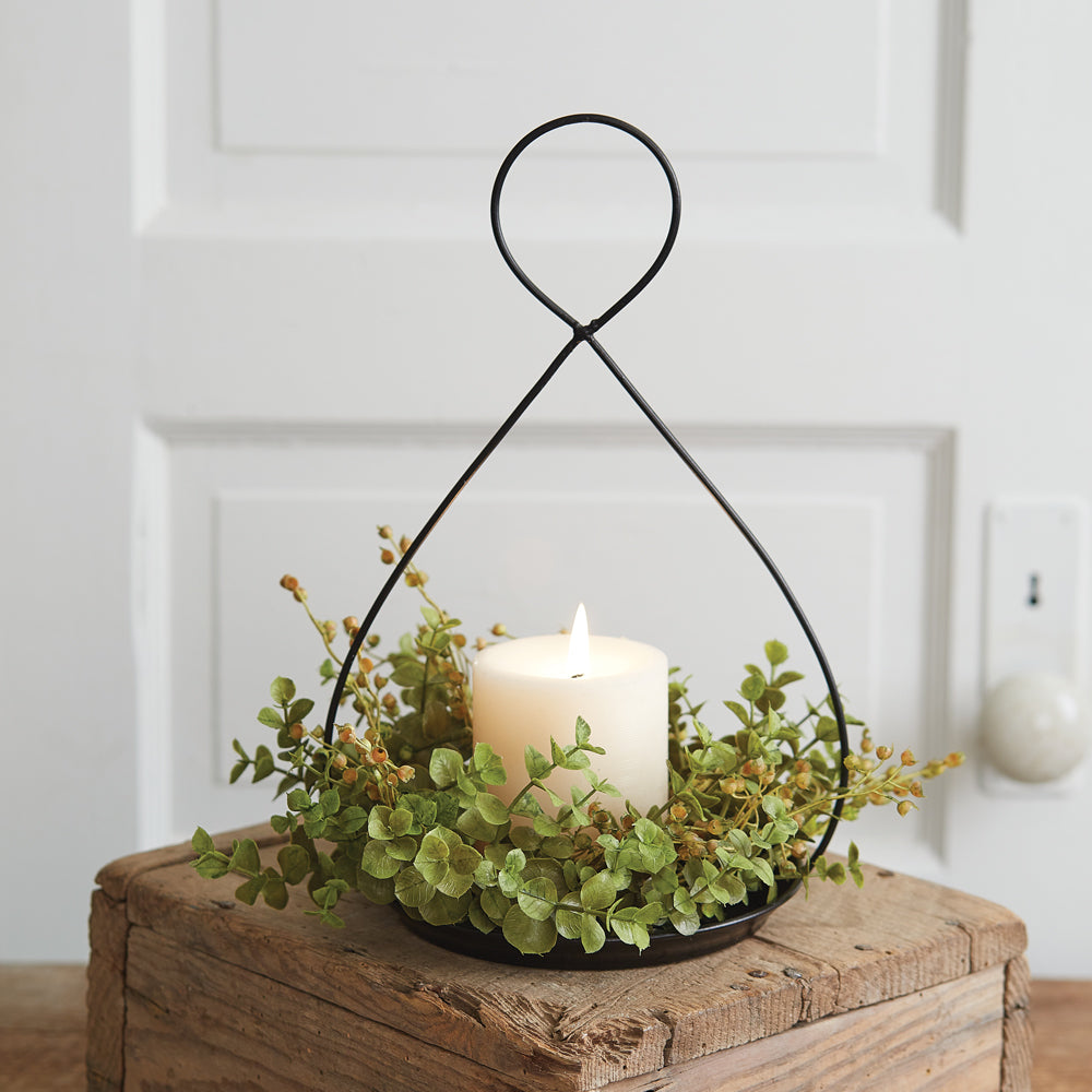 Rustic Hanging Candle Pan