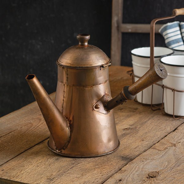 Copper Finish Coffee Pot with Handle