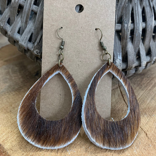 Cowhide Earrings#shop_name