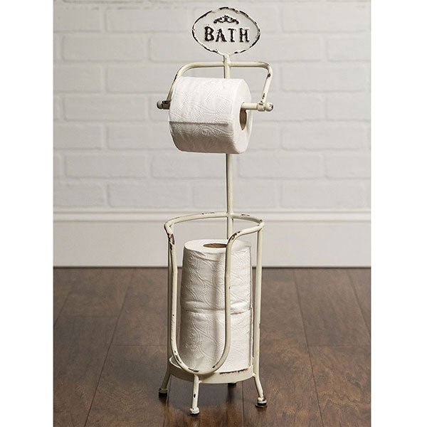 White Bath Tissue Stand#shop_name